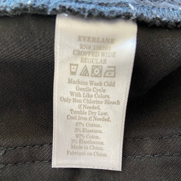 Everlane Wide-Leg Crop Pant black, size 14 - Picture 7 of 7